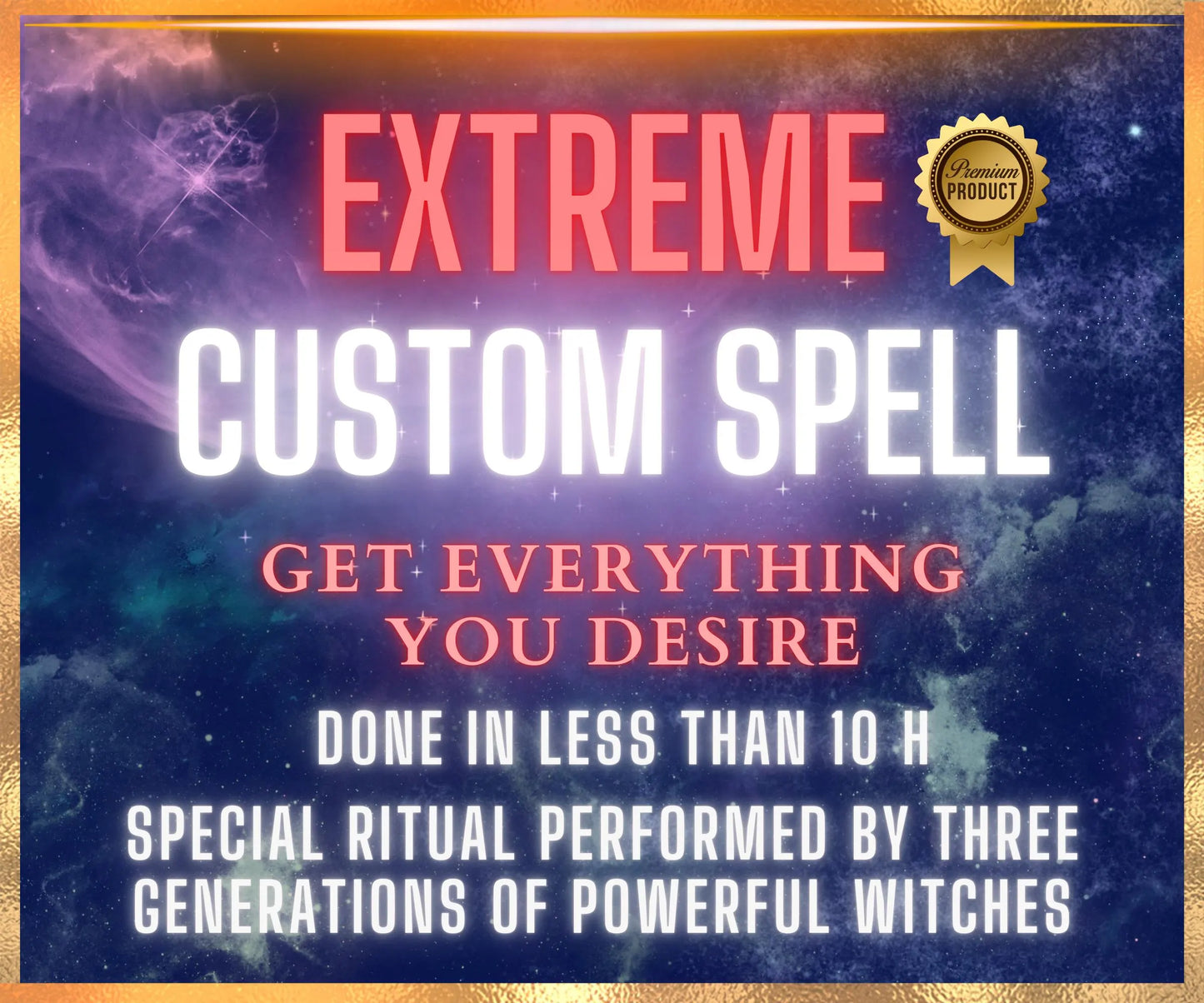 Extreme Custom Spell | Personalized Ritual for Manifestation, Love, Money, or Healing